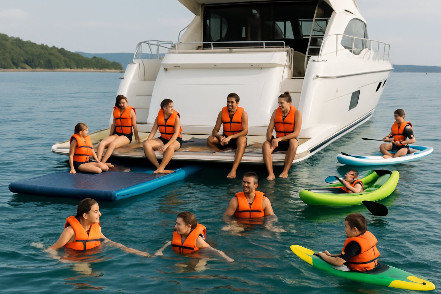 Yacht Swim Platform Extensions and Toys for Days at Anchor