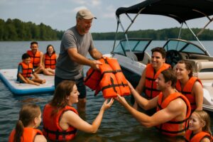 Inflatable Platform Water Safety: Boat, People, Rules