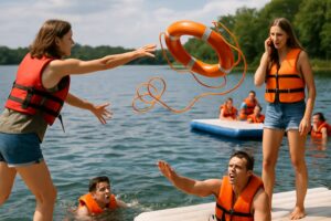 Inflatable Platform Water Safety: Boat, People, Rules
