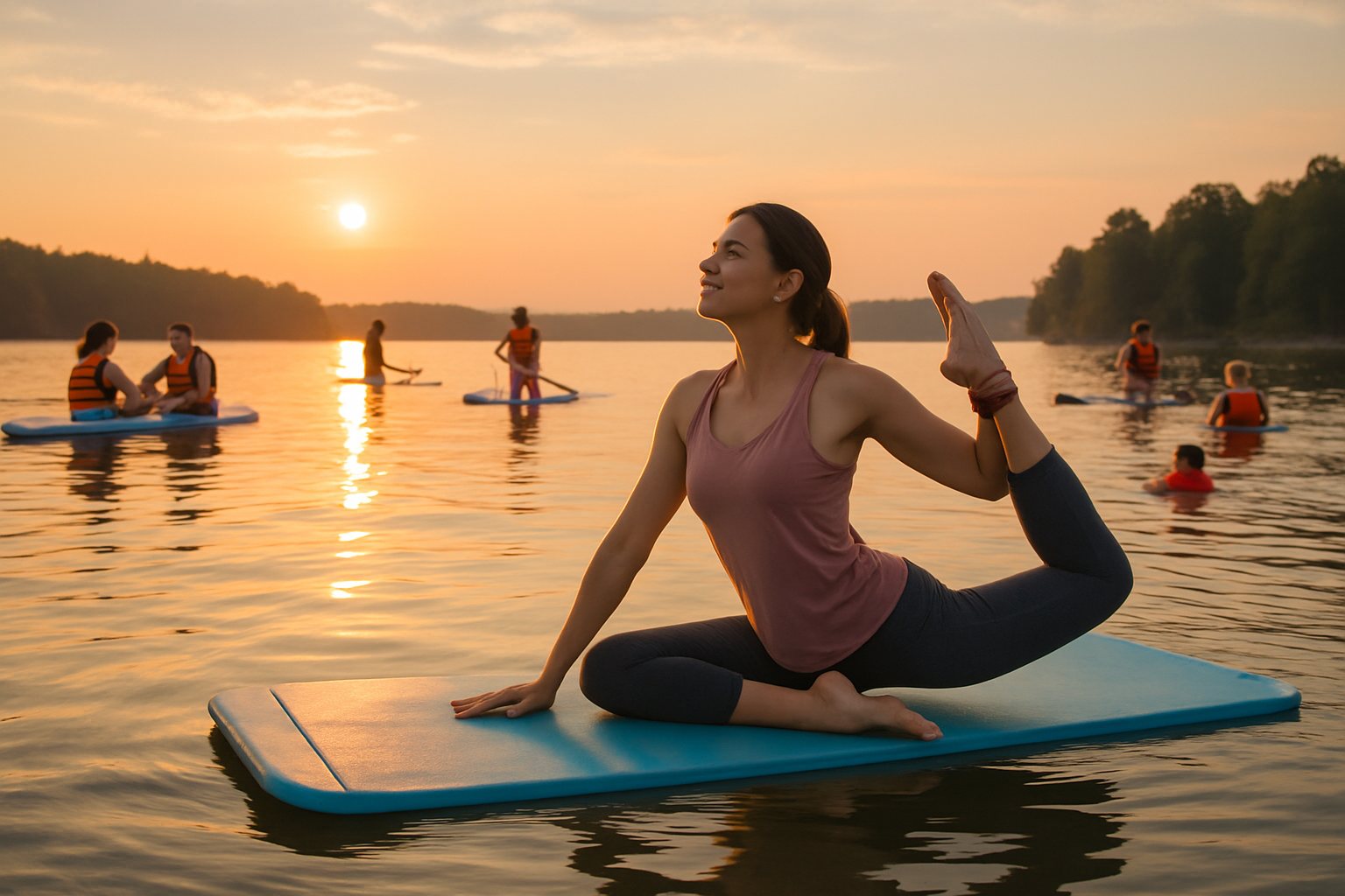Floating Yoga Mats: Boards for Home, Gyms and Resorts