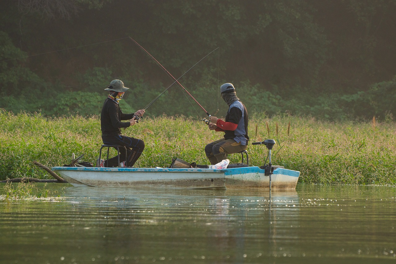 Fishing, boating, fish, friend, lake, landscape, nature, fisherman, calm, korea
