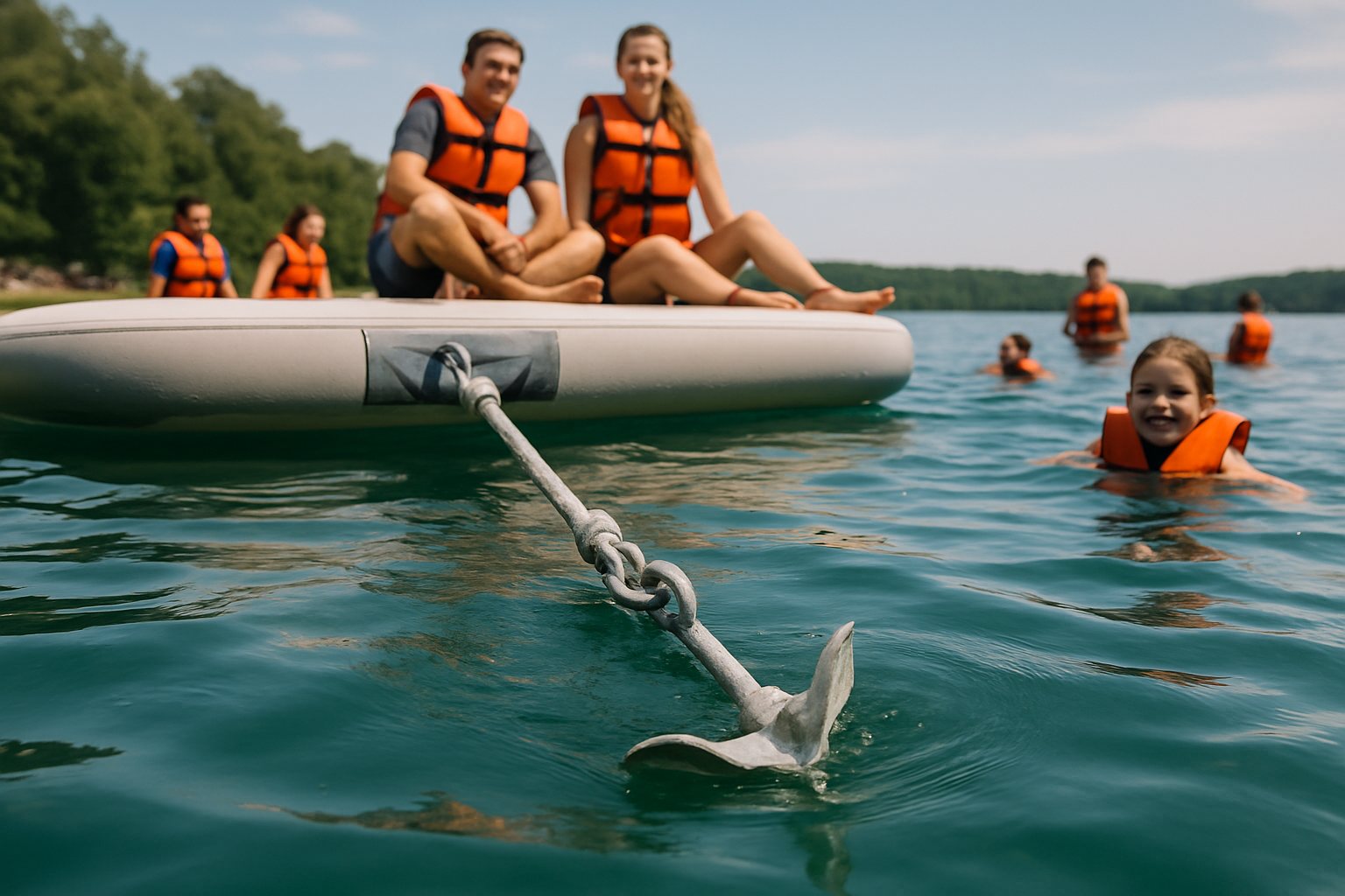 How to Anchor an Inflatable Platform: Anchors, Rope and Scope