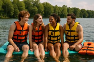 Inflatable Platform Water Safety: Boat, People, Rules