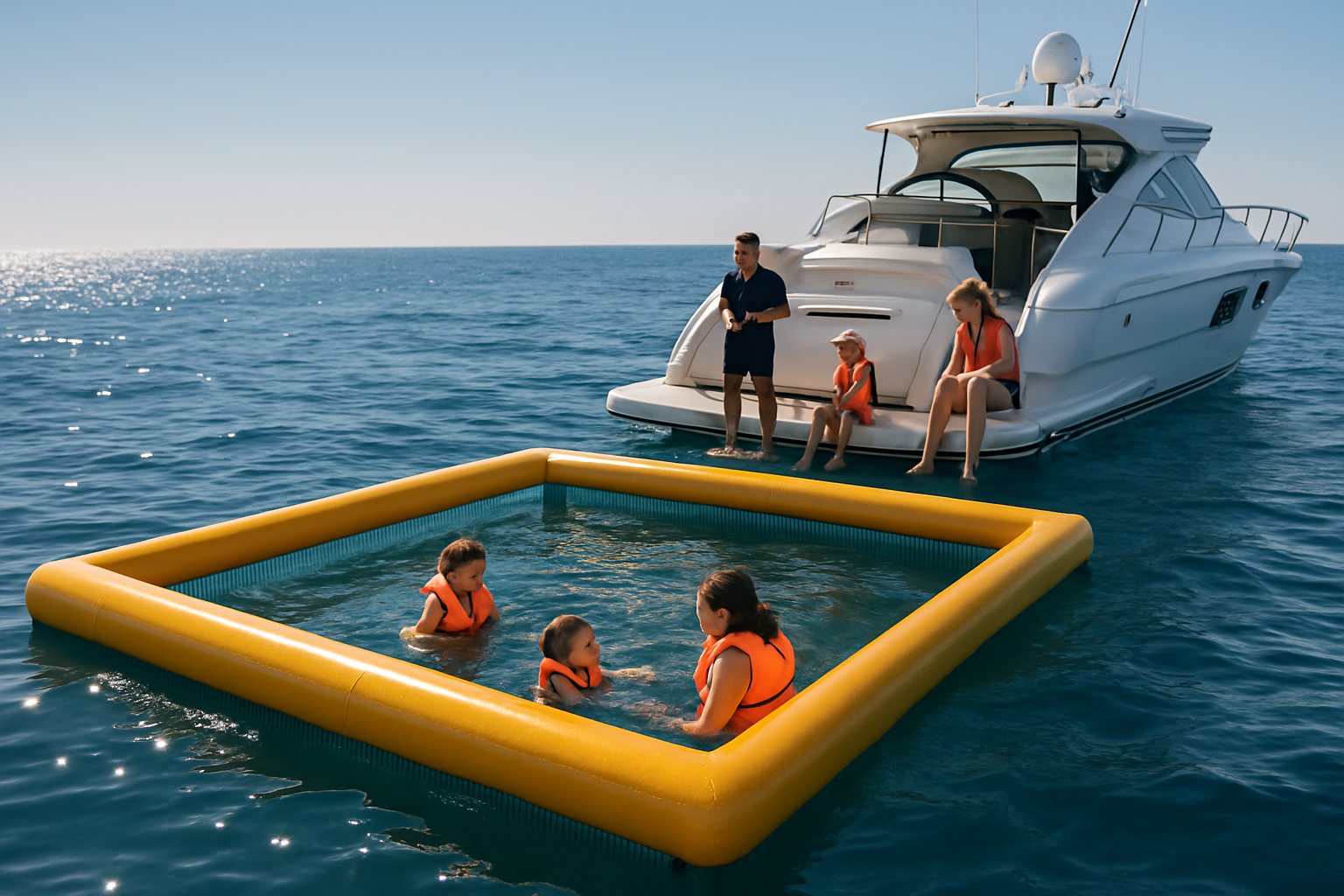 Sea Pools: Inflatable Netted Pools for Boats and Docks