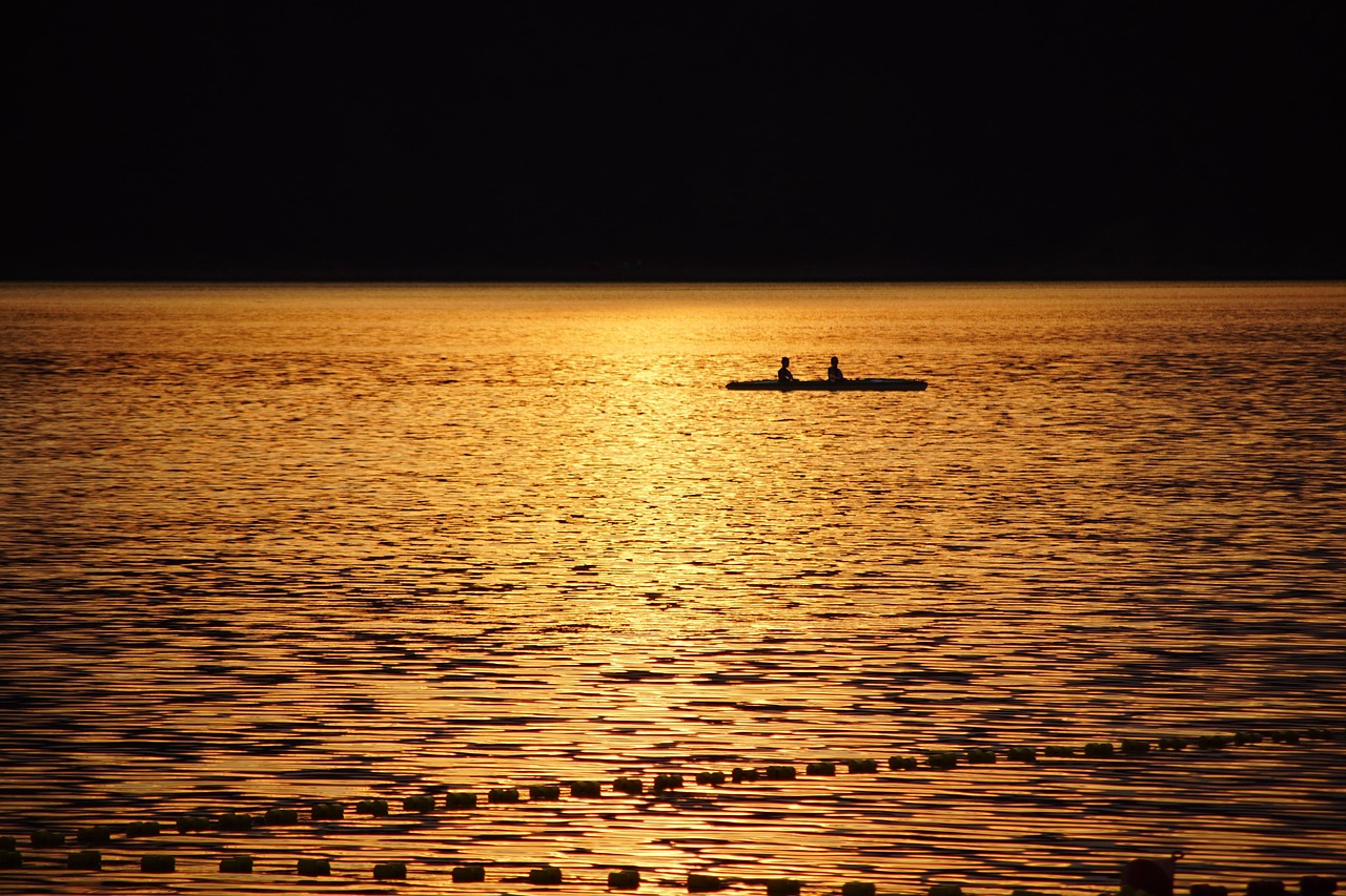 Kayak, water, swimming, kayaks, summer, lake, relaxation, landscape, the sun, nature, flow, sport, to swim, soline, west